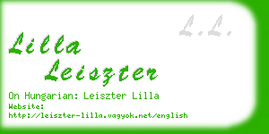 lilla leiszter business card